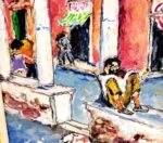 "Portici a Firenze" olio su tavola - immagine 4