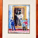 Visita al Museo olio su tavola