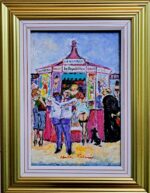 "Le notizie del mattino" olio su tavola