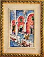 "Portici a Firenze" olio su tavola