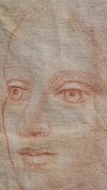 Sanguina volto di donna disegno su carta - immagine 6