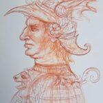 Sanguigna su cartoncino