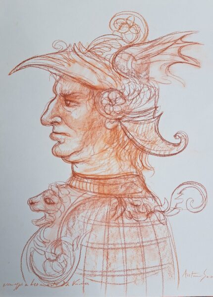 Sanguigna su cartoncino