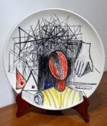 Piatto in Ceramica di Deruta Manichino di De Chirico 36 cm
