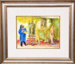 "Pittore e Modella olio su tavola