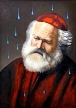 Rabbino contaminato olio su tela di Antonio Sciacca - immagine 3