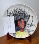 Piatto in Ceramica di Deruta Manichino di De Chirico 36 cm - immagine 5