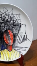 Piatto in Ceramica di Deruta Manichino di De Chirico 36 cm - immagine 6