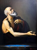 Contaminazione di Sant'Ambrogio olio su tela di Antonio Sciacca - immagine 6