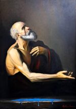 Contaminazione di Sant'Ambrogio olio su tela di Antonio Sciacca - immagine 4