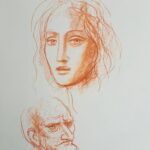 Sanguigna su cartoncino