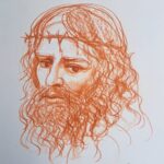 sanguigna su cartoncino