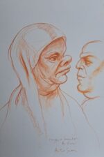 Sanguigna su cartoncino