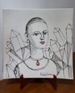 Piatto in Ceramica di Deruta Madonna Lignea quadrato 46 cm