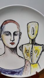 Piatto in Ceramica di Deruta Madonna Lignea 42 cm - immagine 3