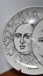 Piatto in Ceramica di Deruta Sole e Luna 46 cm - immagine 5