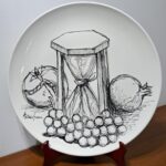 Piatto in Ceramica di Deruta Clessidra 46 cm