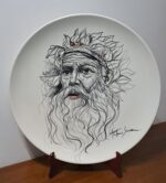 Piatto in Ceramica di Deruta Zeus 52 cm