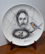 Piatto in Ceramica di Deruta Cristo 42 cm - immagine 8