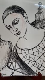 Piatto in Ceramica di Deruta Madonna Lignea quadrato 46 cm - immagine 3