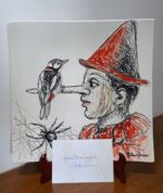 Piatto in Ceramica di Deruta Pinocchio quadrato 46 cm - immagine 3