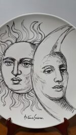 Piatto in Ceramica di Deruta Sole e Luna 46 cm - immagine 7