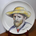 Piatto in Ceramica di Deruta Van Gogh Autoritratto 42 cm