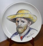 Piatto in Ceramica di Deruta Van Gogh Autoritratto 42 cm