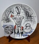Piatto in Ceramica di Deruta Manichino di De Chirico 42 cm - immagine 5
