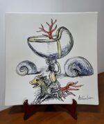 Piatto in Ceramica di Deruta Il Corallo quadrato 46 cm - immagine 3