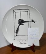 Piatto in Ceramica di Deruta Omaggio a Giacometti 46 cm - immagine 3