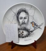 Piatto in Ceramica di Deruta Cristo 42 cm - immagine 7