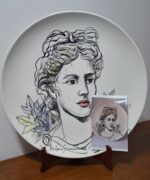 Piatto in Ceramica di Deruta Figura Greca 52 cm - immagine 5