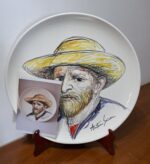 Piatto in Ceramica di Deruta Van Gogh Autoritratto 42 cm - immagine 4