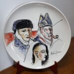 Piatto in Ceramica di Deruta Giacometti e Bacon 42 cm