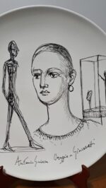 Piatto in Ceramica di Deruta Omaggio a Giacometti 46 cm - immagine 2