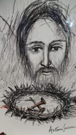 Piatto in Ceramica di Deruta Cristo 42 cm - immagine 2