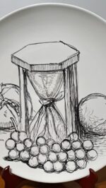 Piatto in Ceramica di Deruta Clessidra 46 cm - immagine 3