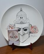 Piatto in Ceramica di Deruta Maschera 52 cm - immagine 3