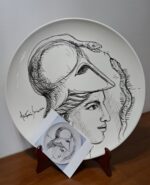 Piatto in Ceramica di Deruta Dea Greca Atena 46 cm - immagine 3