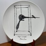 Piatto in Ceramica di Deruta Omaggio a Giacometti 46 cm