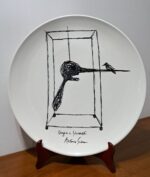 Piatto in Ceramica di Deruta Omaggio a Giacometti 46 cm