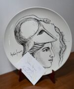 Piatto in Ceramica di Deruta Dea Greca Atena 46 cm - immagine 7