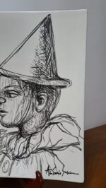 Piatto in Ceramica di Deruta Pinocchio quadrato 46 cm - immagine 3