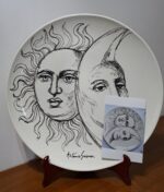 Piatto in Ceramica di Deruta Sole e Luna 46 cm - immagine 3