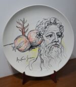 Piatto in Ceramica di Deruta Figura Greca 52 cm - immagine 4