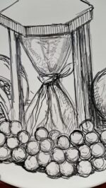 Piatto in Ceramica di Deruta Clessidra 46 cm - immagine 4