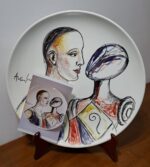 Piatto in Ceramica di Deruta Madonna Lignea e De Chirico 42 cm - immagine 4