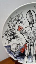 Piatto in Ceramica di Deruta Manichino di De Chirico 42 cm - immagine 2