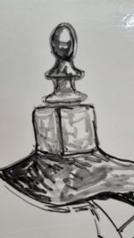 Piatto in Ceramica di Deruta Madonna Lignea quadrato 46 cm - immagine 7